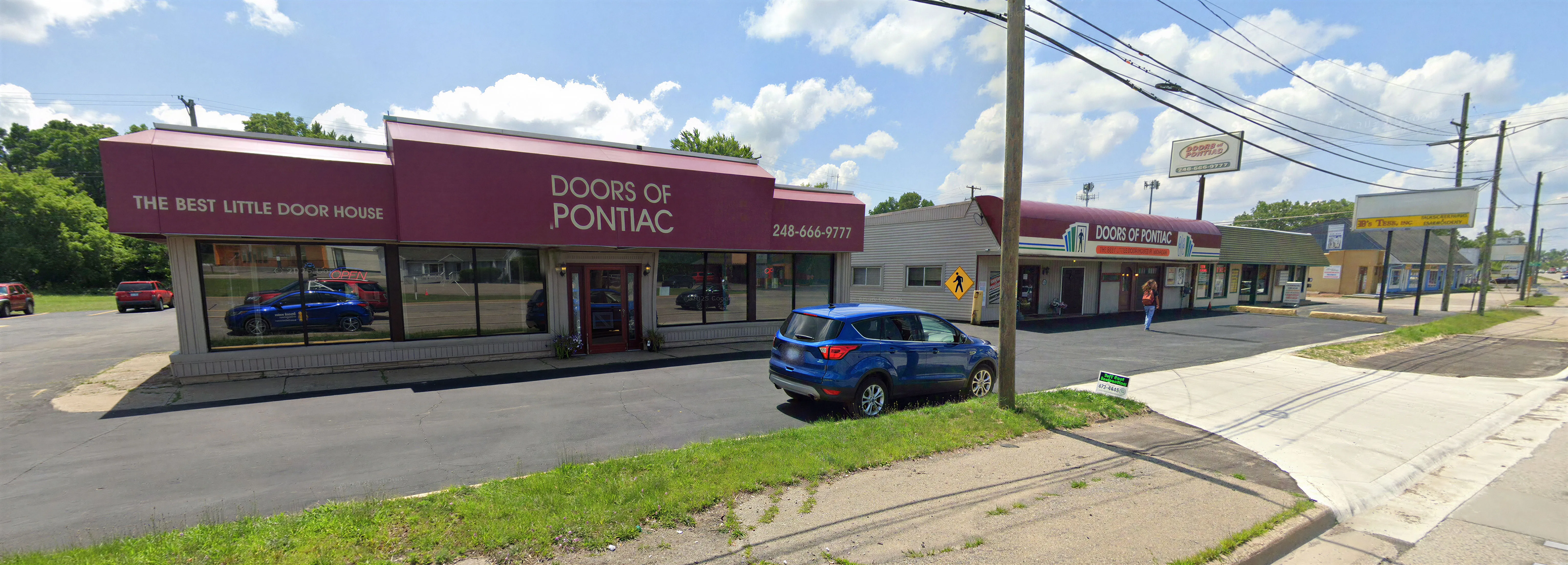 Doors of Pontiac storefront in Waterford, Michigan