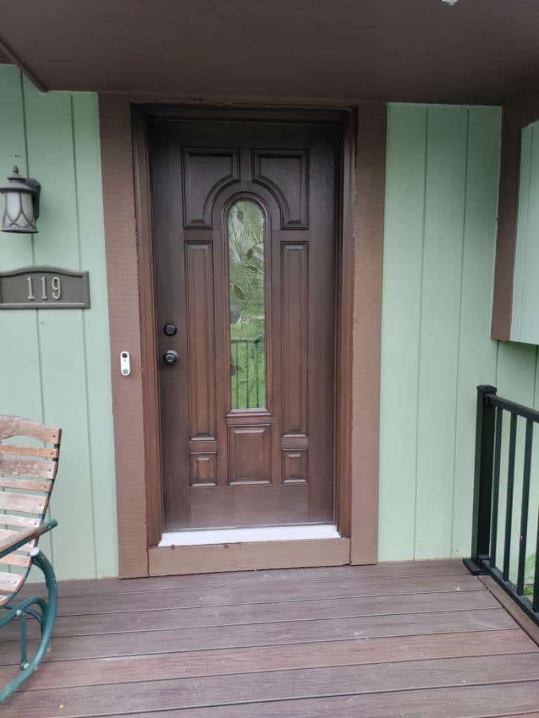 Brown Front Door with Design 2